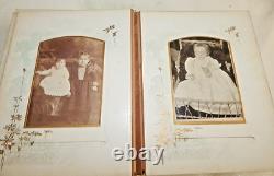 Antique Victorian 33 Photo Album 1800s Post Mortem Tintype Cabinet Card CDV Sign