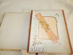 Antique Victorian 33 Photo Album 1800s Post Mortem Tintype Cabinet Card CDV Sign