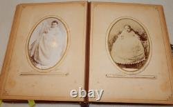 Antique Victorian Civil War 63 Photo Album 1800s Tintype Cabinet CDV Ambrotype