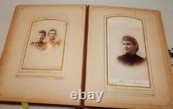 Antique Victorian Civil War 63 Photo Album 1800s Tintype Cabinet CDV Ambrotype