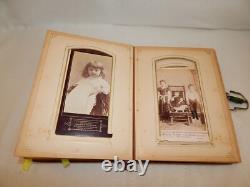Antique Victorian Civil War 63 Photo Album 1800s Tintype Cabinet CDV Ambrotype