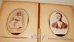 Antique Victorian Civil War 63 Photo Album 1800s Tintype Cabinet CDV Ambrotype