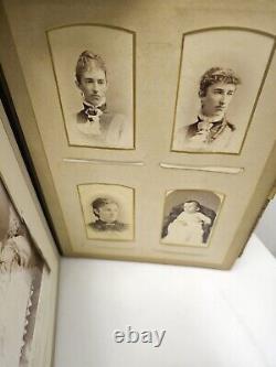 Antique Victorian Civil War Era Photo Album IDENTIFIED With Cabinet Cards & CDV