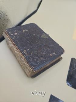 Antique Victorian Photo Album Tintypes CDV Portrait Lot Civil War Era 1800s