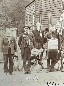 Antique Victorian Photo Civil War GAR Veterans 1898 Wilson Dean Post Millport Ny