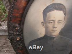 Antique Vintage 1800's Civil War era Magnificent Oval Portrait Picture Frame