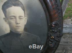 Antique Vintage 1800's Civil War era Magnificent Oval Portrait Picture Frame