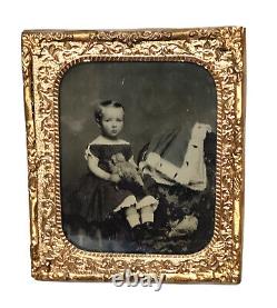 Antique Vintage Civil War Era Image Daguerreotype Gold Filled Case Photo Frame