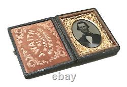 Antique Vintage Civil War Era Image Daguerreotype Gold Filled Case Photo Frame