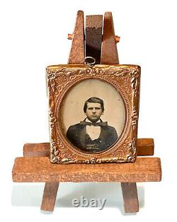 Antique Vintage Civil War Era Image Daguerreotype Gold Filled Photo Gentleman