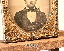 Antique Vintage Civil War Era Image Daguerreotype Gold Filled Photo Gentleman