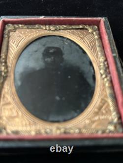 Antique Vintage Uniform Civil War Soldier Ambrotype