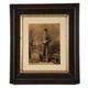 Antique Walnut Framed Civil War Soldier Photo