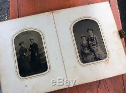 Antique photograph photo civil war soldiers untouched album tintypes