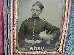 Authentic Civil War Sir Arthur Fremantle Tintype Photo Coldstream Guards Leather