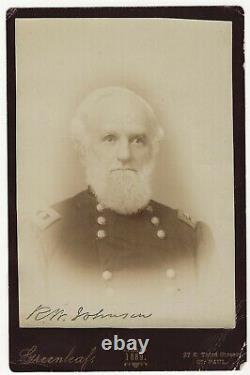 Autographed Cabinet Card Union General Richard W Johnson