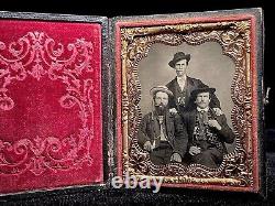 Awesome CIVIL War Era Tintype Cigar Pards Tax Stamp In Eagle & Shield Case