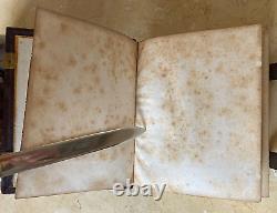 BEAUTIFUL! CIVIL WAR ERA LEATHER PHOTOGRAPH ALBUM FOR 50 CDV's or TINTYPES c1863