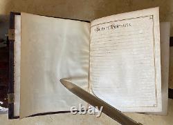 BEAUTIFUL! CIVIL WAR ERA LEATHER PHOTOGRAPH ALBUM FOR 50 CDV's or TINTYPES c1863
