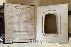 BEAUTIFUL! CIVIL WAR ERA LEATHER PHOTOGRAPH ALBUM FOR 50 CDV's or TINTYPES c1863