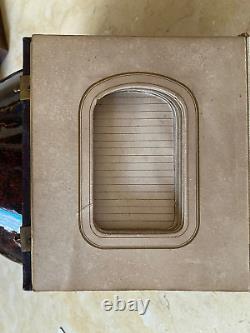 BEAUTIFUL! CIVIL WAR ERA LEATHER PHOTOGRAPH ALBUM FOR 50 CDV's or TINTYPES c1863