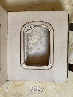 BEAUTIFUL! CIVIL WAR ERA LEATHER PHOTOGRAPH ALBUM FOR 50 CDV's or TINTYPES c1863