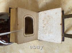 BEAUTIFUL! CIVIL WAR ERA LEATHER PHOTOGRAPH ALBUM FOR 50 CDV's or TINTYPES c1863