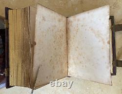 BEAUTIFUL! CIVIL WAR ERA LEATHER PHOTOGRAPH ALBUM FOR 50 CDV's or TINTYPES c1863