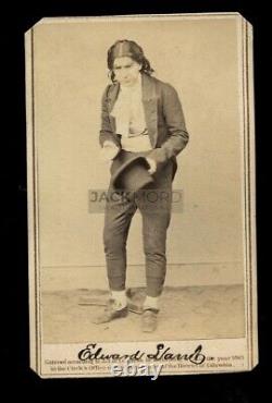BRADY Rare SIGNED CDV Photo 1860s Actor Edward Lamb Civil War Tax Autographed