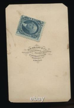 BRADY Rare SIGNED CDV Photo 1860s Actor Edward Lamb Civil War Tax Autographed