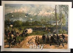 Battle Of Kennesaw Mountain Georgia Civil War Antique Prang Lithograph 1887