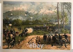 Battle Of Kennesaw Mountain Georgia Civil War Antique Prang Lithograph 1887