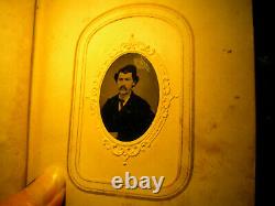 Beautiful- CIVIL War Period- Photographic Cdv-album. With-40-tintype Photos