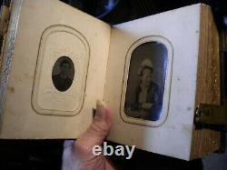 Beautiful- CIVIL War Period- Photographic Cdv-album. With-40-tintype Photos