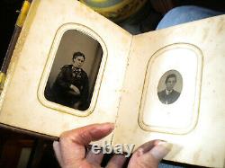 Beautiful- CIVIL War Period- Photographic Cdv-album. With-40-tintype Photos