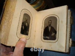 Beautiful- CIVIL War Period- Photographic Cdv-album. With-40-tintype Photos