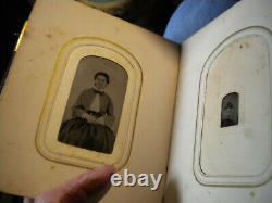 Beautiful- CIVIL War Period- Photographic Cdv-album. With-40-tintype Photos