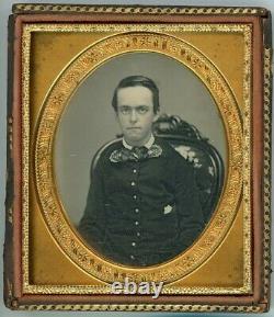 Benjamin Avery Bernard Civil War Veteran Nantucket, MA (1/6 Plate Daguerreotype)