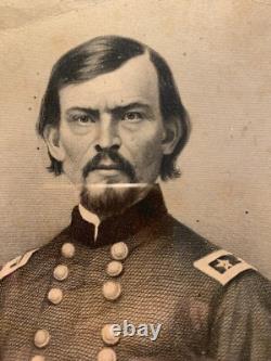 C1860s Antique Civil War Era Photo German Am Gen Franz Sigel Bull Run framed