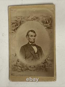 CDV Abraham Lincoln 1862 Stamp C. H. Wright Authentic Original Rare