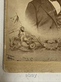 CDV Abraham Lincoln 1862 Stamp C. H. Wright Authentic Original Rare