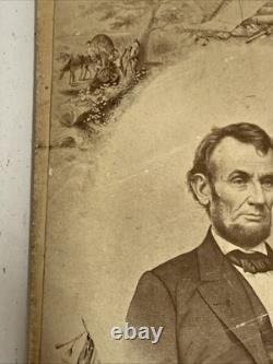 CDV Abraham Lincoln 1862 Stamp C. H. Wright Authentic Original Rare