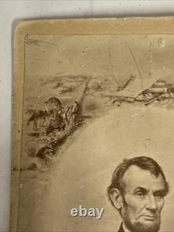 CDV Abraham Lincoln 1862 Stamp C. H. Wright Authentic Original Rare