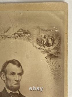 CDV Abraham Lincoln 1862 Stamp C. H. Wright Authentic Original Rare