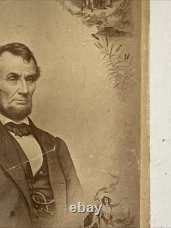 CDV Abraham Lincoln 1862 Stamp C. H. Wright Authentic Original Rare