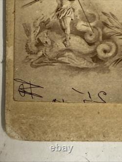 CDV Abraham Lincoln 1862 Stamp C. H. Wright Authentic Original Rare