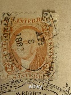 CDV Abraham Lincoln 1862 Stamp C. H. Wright Authentic Original Rare