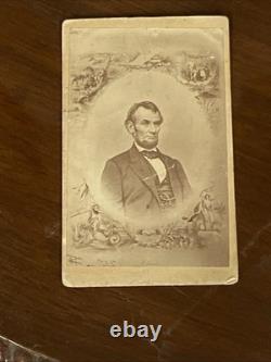 CDV Abraham Lincoln 1862 Stamp C. H. Wright Authentic Original Rare