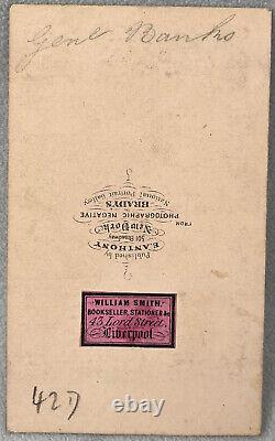 CDV American CIVIL War General Nathaniel Prentice Banks Military Brady New York
