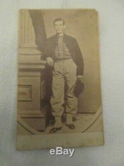 CDV CIVIL War Soldier Zouave ID Ed Soldiers Name & Unit Rare